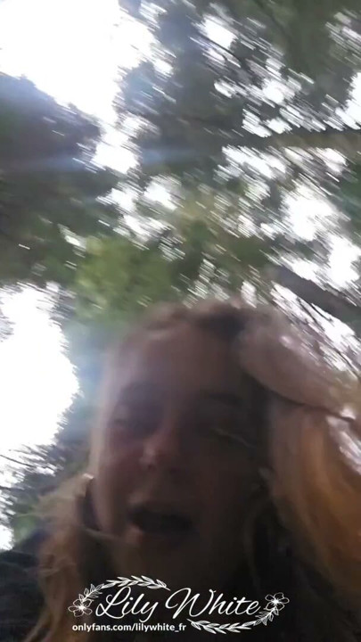 A little walk in the forest to get fucked and take a facial cumshot | Clip 1