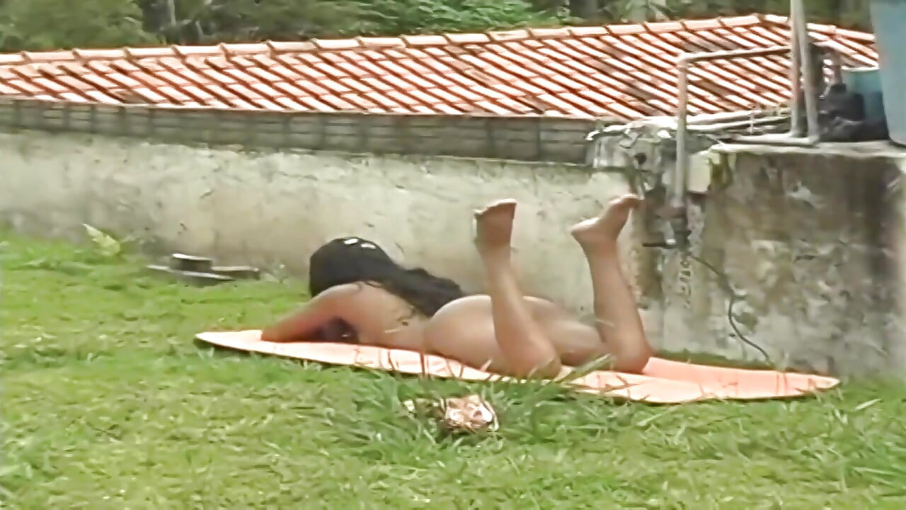 Outdoor fuck with a busty brunette sexy and horny t-girl