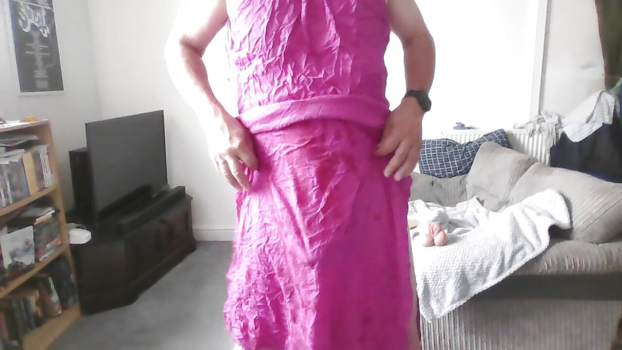 pissing in the pink dress