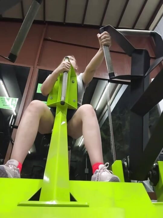 Workout with hot bbw in leggins
