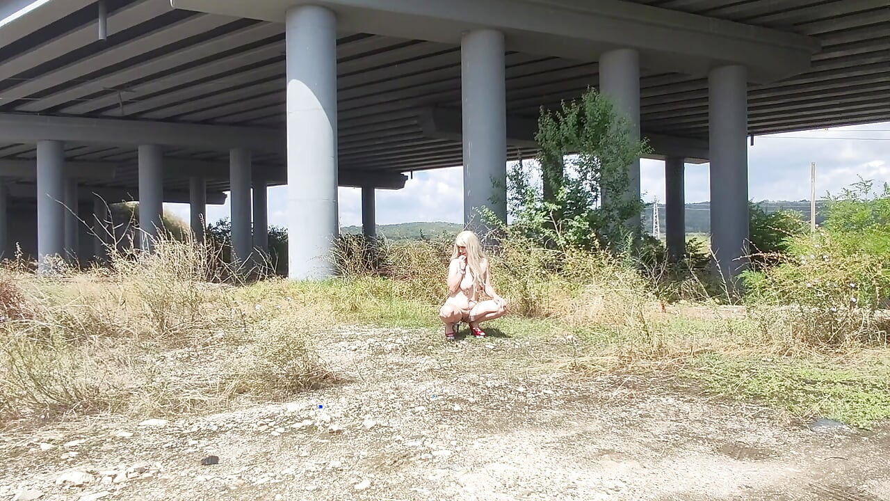 La esclava es castigada con cubos en el coño y las tetas.