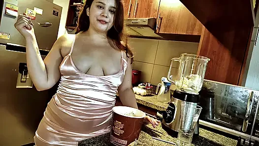 Nicole's Shake & Tease Bloating My Belly Then Flashing My Hairy Pussy & Cellulite Ass