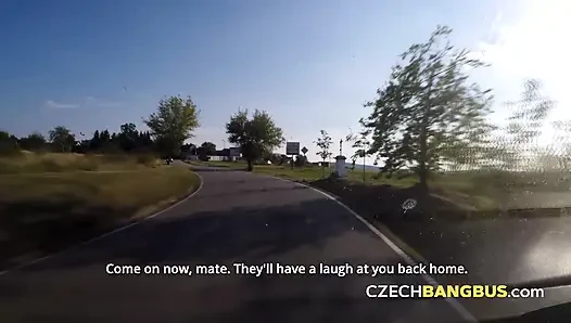 Nasty gangbang with a horny MILF (Czech Bang Bus)