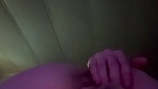 Orgasm forces dildo out of this tight bent over pussy