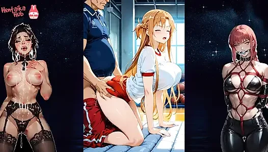Hentai 2D teen schlampen lieben es, schwanz zu lutschen und anal zu ficken