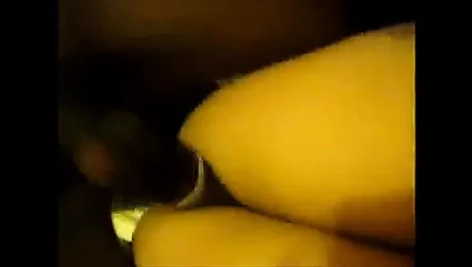 Hubby filming wife up close taking big blk dick