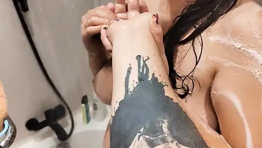 Stiefschwester lass mich berühren, sie ist perfekte natürliche titten und arsch