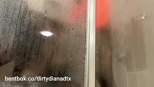 Sexy ebenholz, nasser arsch, dusch-fick-video