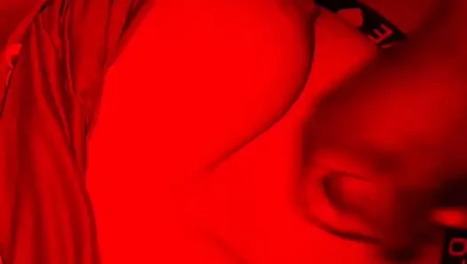 Stepsister plays with my bbc while we're home alone and I cum all over her tits