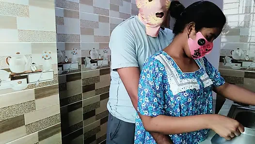 My husband can't wait for a moment to fuck my tight pussy__Desi kitchen fuck xxx