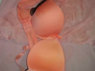 Cum on sexy orange bra