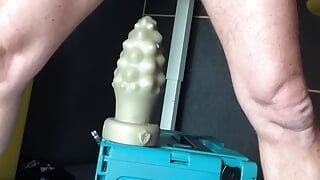 Hard fucking a monster plug