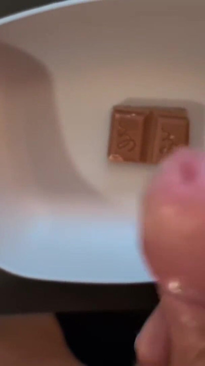 Unforgettable moment from "Cum on food #1 cum chocolate"