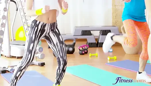 Fitness Rooms - Big Boobs Lesbian Gym Threesome