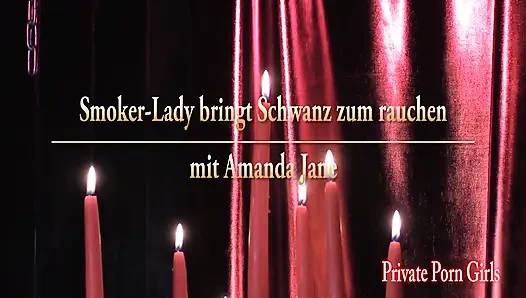 Sigara içen bayan amanda yarağı sigaraya getiriyor