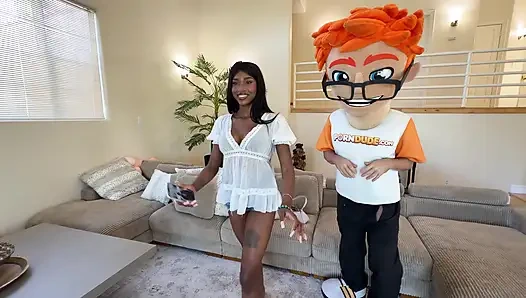 I Cast Athletic Ebony Babe Poppy Cox and She Ended Up on My Dick