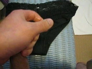 cumming in step daughter's black panty