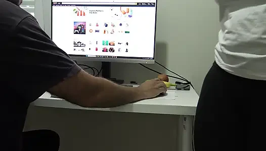 Stepson orders a big black dildo for his real stepmother