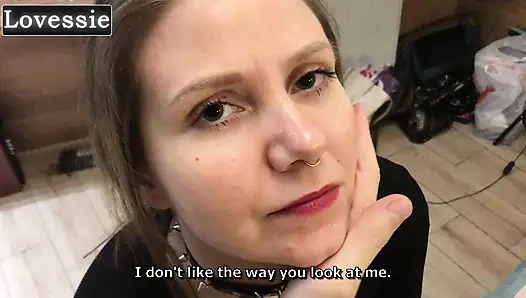 An obedient, hot MILF with a big butt serves her master and becomes a piece of human furniture - Lovessie