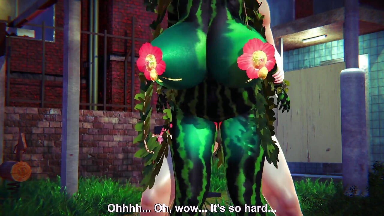Fucking a Watermelon in the Park : Hentai Monster Girl