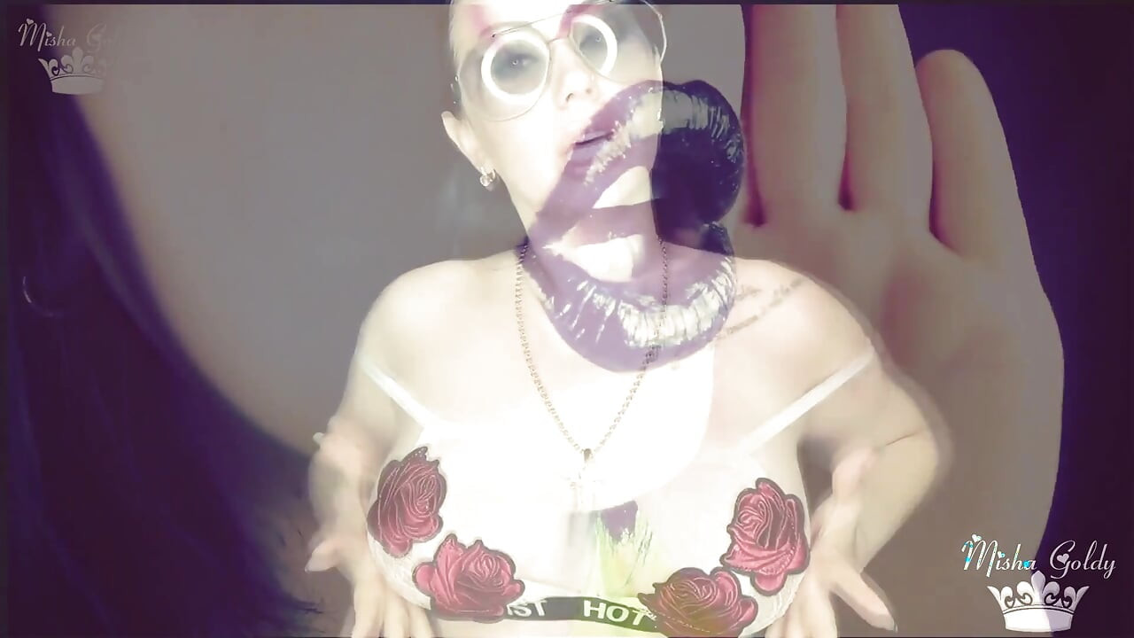 Glossy lips and big tits mind fuck with joi and cum countdown