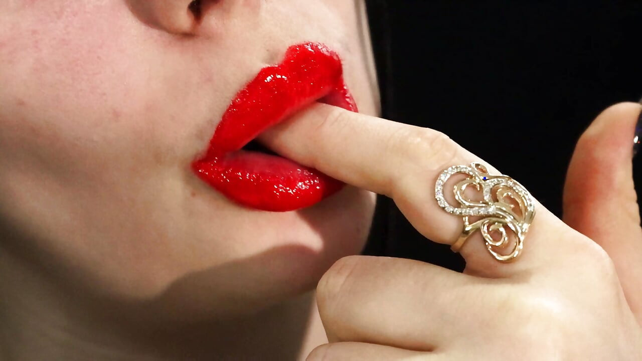 Lipstick & jewelry & nails fetish