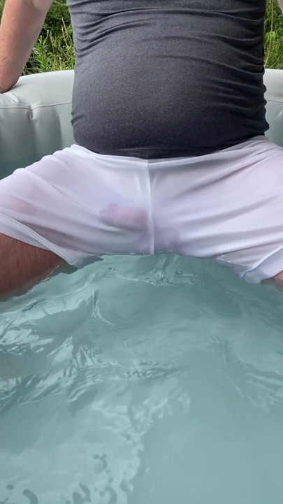 Pool cum in revealing shorts and t-shirt | Clip 1