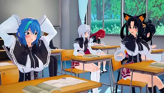 Die lehrerin Rossweisse schickt mich in den haft, um mir einen blowjob zu geben - EINE DER DOMINANTEN NTR Madness Serie