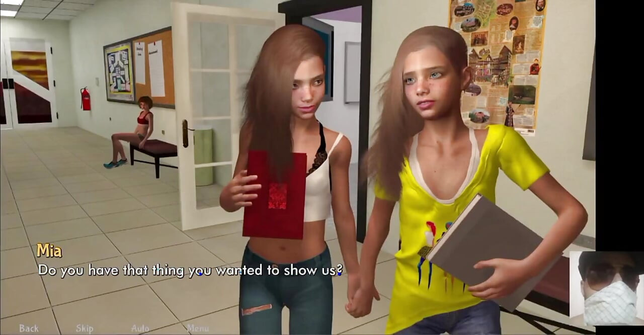 Four Lesbian 18 Plus Teen Fucks Each Other in the Village Hallway and Got Caught by the Teacher!