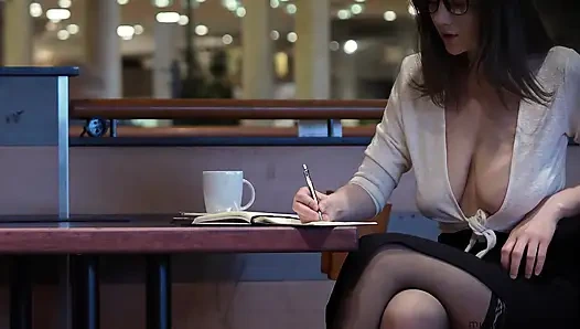 submissive intern - exposed in public