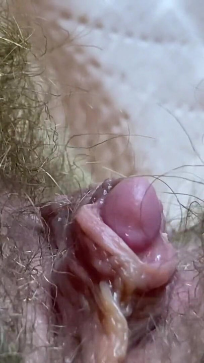 Key moment from "Extreme Closeup Weird Huge Clit Orgasm pov hairy pussy"