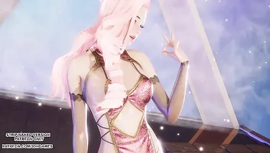 MMD MINNIE - Cherry Sky - сексуальный танец Seraphine Kpop, лига легенд, хентай без цензуры 4K 60FPS