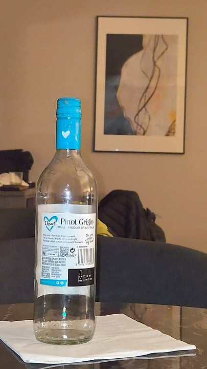 Sitting on wine bottle