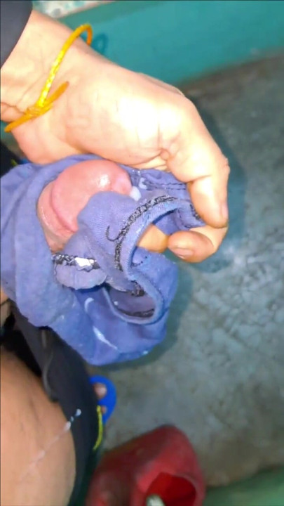 panty of a virgin girl made my penis shake - Hand job | Clip 2