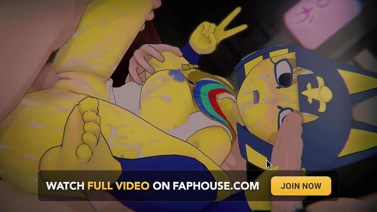 animal Crossing - Ankha Entering the Zone (riding the Villager & POV Zone Dance) (4k60fps)