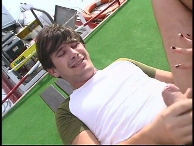 Outdoor anal fuck for this hot little bitch with guy's dick