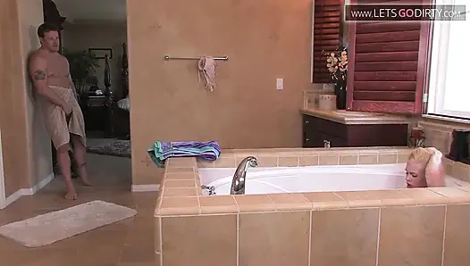 Hot Tara loves huge cunt from behind, then bounces pussy on it