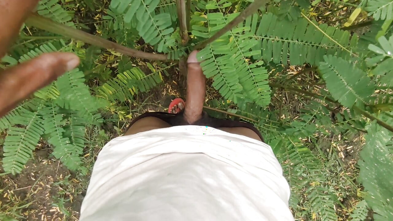 Horny Boy Masturbation in Outdoor and Cumshot