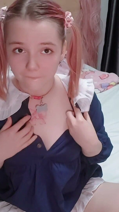 School Girl take off Her School Unoform and Rub Her Young Pussy! Teen Orgasm | Clip 1