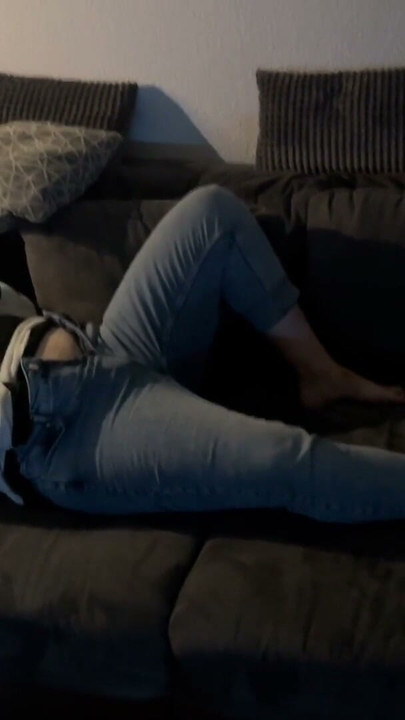 Masturbation multiple orgasms on the sofa I twice intense orgasms satisfyer fingers | Clip 1