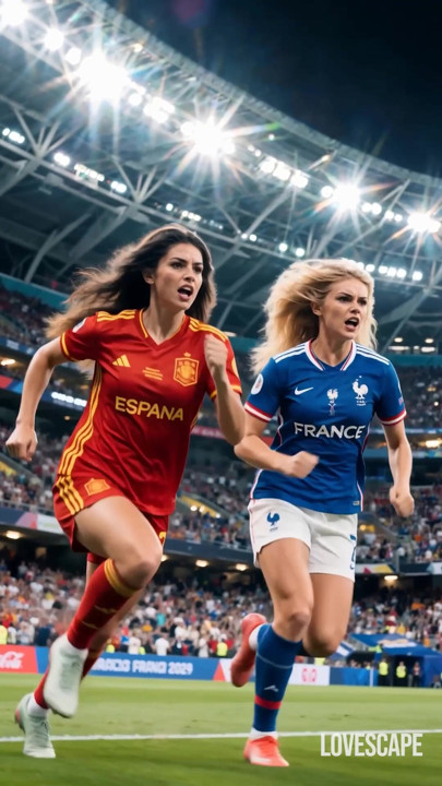 Spain vs France Turns Into Hot Lesbian Action (AI)