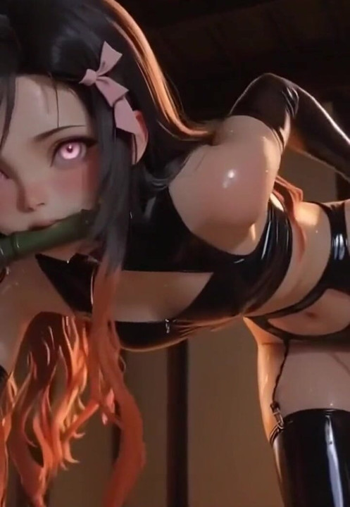 Nezuko Kamado Lewd Oiled Tease Compilation Ai Generated