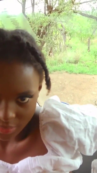 Memorable moment from "Real Black Babe Pussy Railed POV By Hung White Tourist In Safari Van"