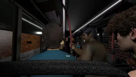 Tante semok kulit hitam ini lagi sange berat di bus