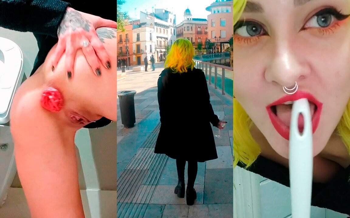Drinking piss while walking around the city and licking public toilets.