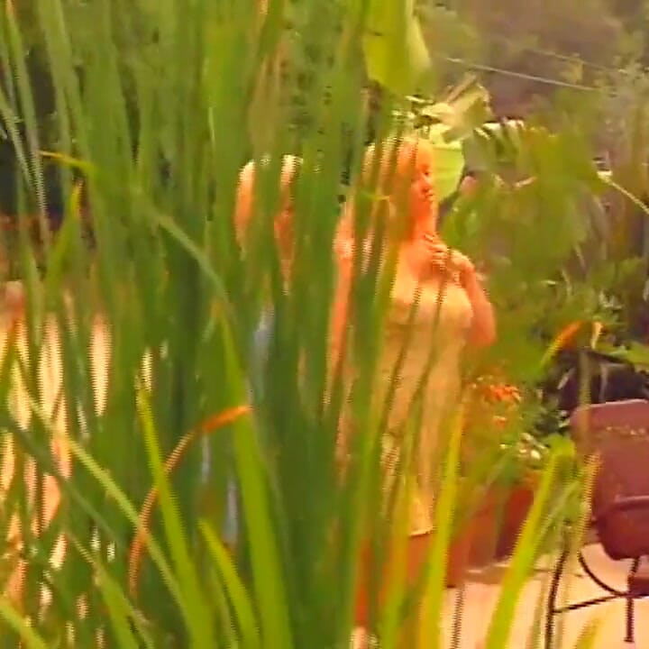 Beautiful big boobs lesbian pussy licking pussy fucking threesome in the garden...cum in mouth