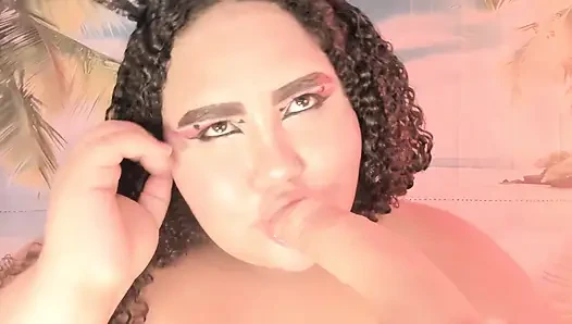 Stunning chubby girl: hot striptease and erotic dance for her man