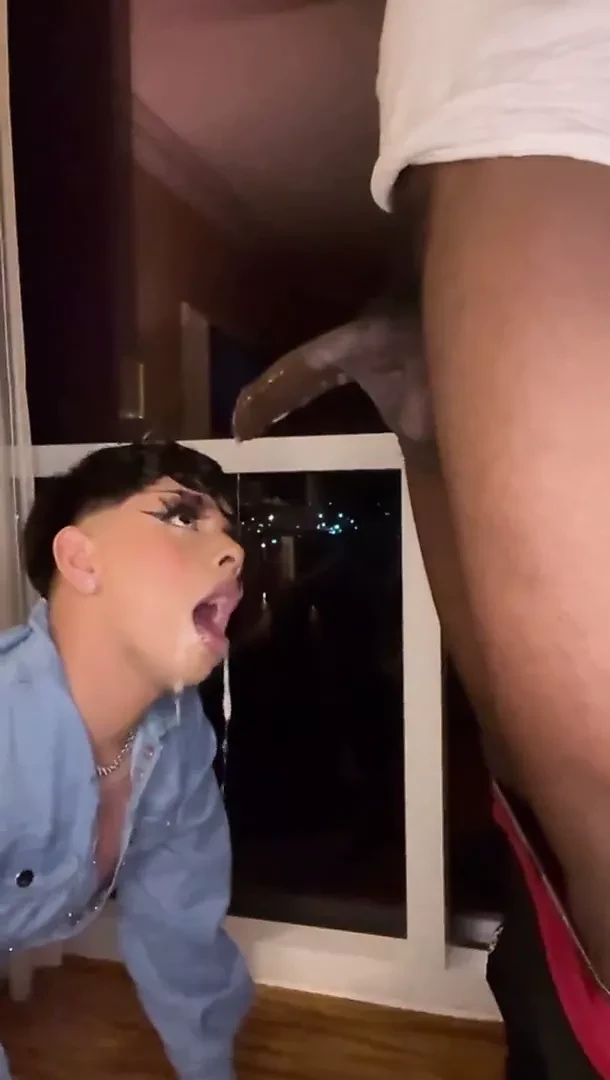 Pretty latino femboy deepthroats my hung bbc