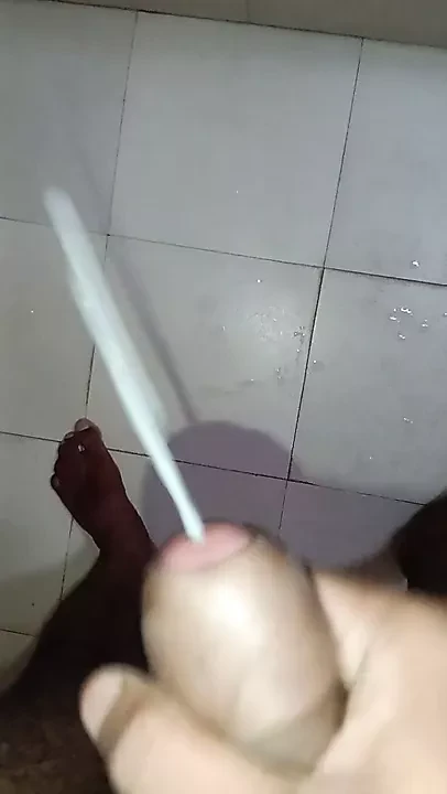 Bathroom handjob