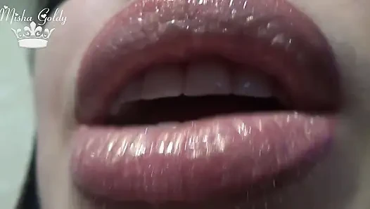 Lip gloss fetish & worship